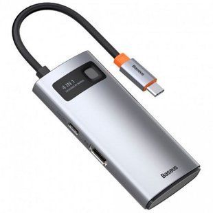 Перехідник HUB Baseus Metal Gleam Series 4-in-1 Type-C (CAHUB-CY) 62776 фото