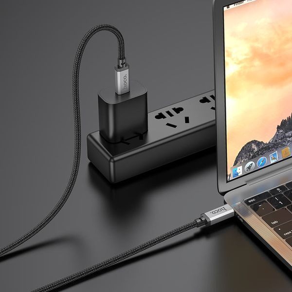 Дата кабель Hoco US05 Type-C to Type-C 100W USB4 40Gbps (1m) 65417 фото