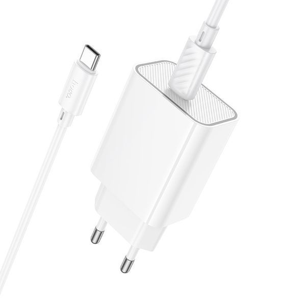 МЗП Hoco C143A Benefit PD20W (1USB-C) + кабель Type-C to Type-C 78639 фото