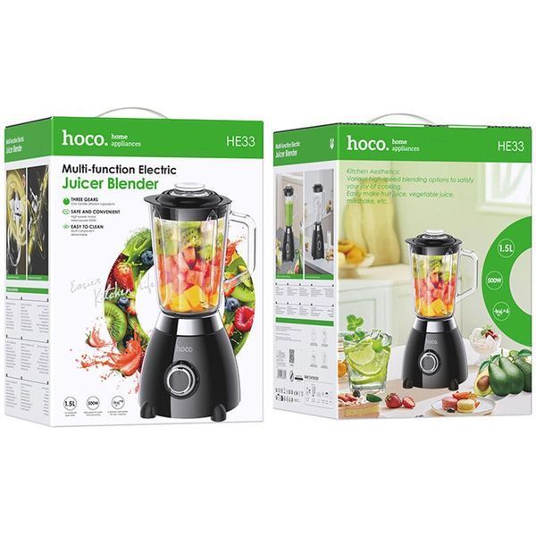 Блендер Hoco HE33 Electric Retro Juicer 500W (1.5L) 79026 фото
