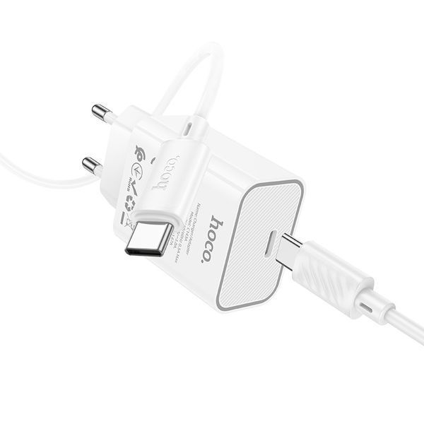 МЗП Hoco C143A Benefit PD20W (1USB-C) + кабель Type-C to Type-C 78639 фото