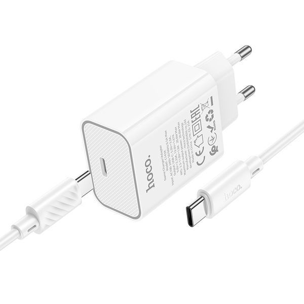 МЗП Hoco C143A Benefit PD20W (1USB-C) + кабель Type-C to Type-C 78639 фото