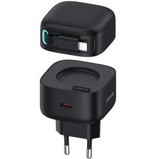 МЗП Usams US-CC209 GaN With Lightning Magnetic Retractable Cable Module XMF Ser. 35W (2USB-C) 78328 фото