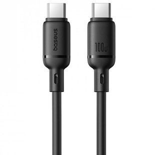 Дата кабель Baseus Silky Series OS Fast Charging Type-C to Type-C 100W (2m) (P10377704) 80559 фото