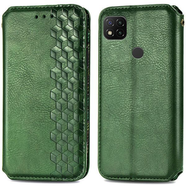 Шкіряний чохол-книжка GETMAN Cubic (PU) для Xiaomi Redmi 9C 38008 фото