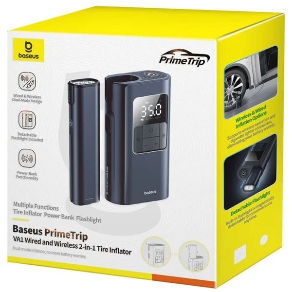 Портативний насос Baseus PrimeTrip VA1 2-in-1 1750 mAh (C11169001121-00) 79476 фото