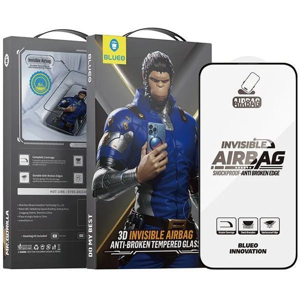 Захисне 3D скло Blueo Invisible Airbag Anti-broken для Apple iPhone 14 Pro Max / 15 Plus /16 Plus 71034 фото