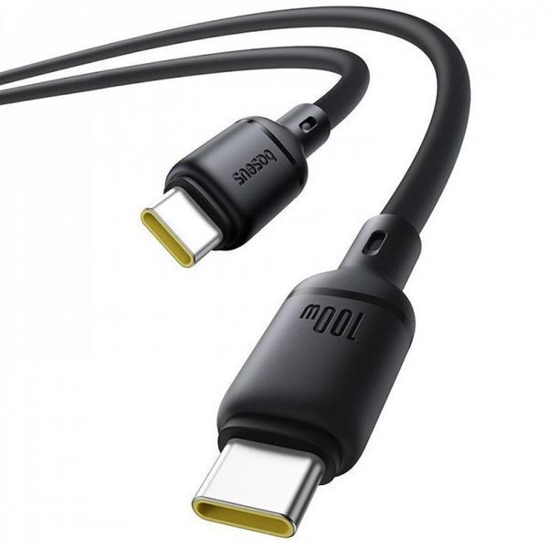 Дата кабель Baseus Silky Series OS Fast Charging Type-C to Type-C 100W (2m) (P10377704) 80559 фото