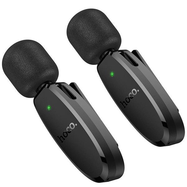 Петличний бездротовий мікрофон Hoco L15 Dual-mic clip-on wireless digital (Lightning/Type-C) 79056 фото