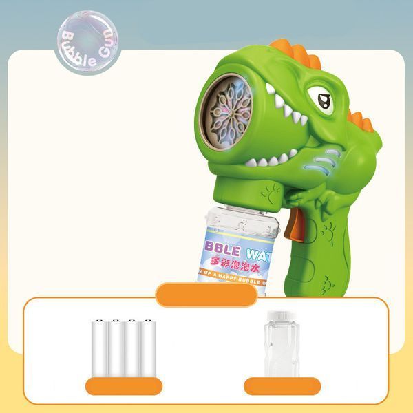 Пістолет з мильними бульбашками H007 Dinosaur + bottle 50ml 78645 фото
