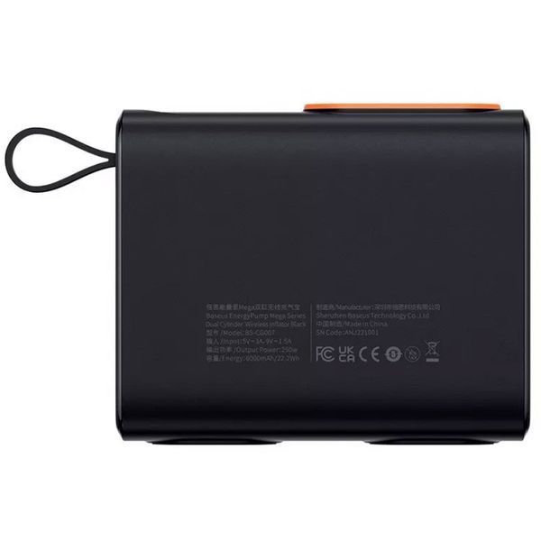 Автомобільний насос Baseus Mega EnergyPump Series Dual Cylinder 6000 mAh (CRNL060001) 79477 фото