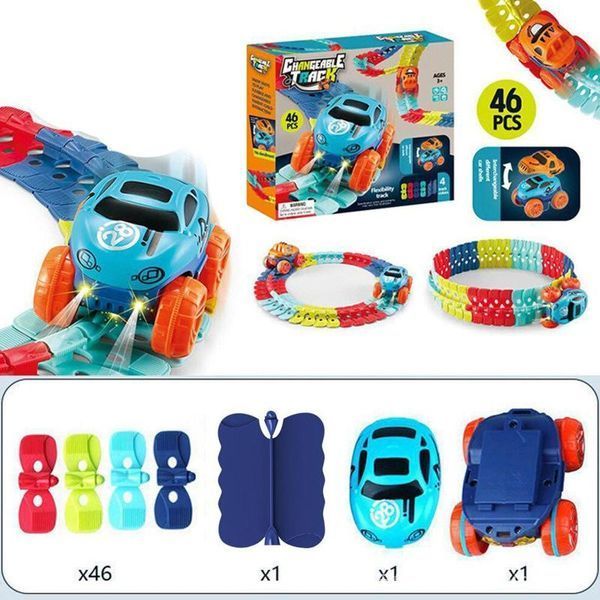 Інтерактивний трек з інерційною машинкою SHT 088 Changeable Trak (46pcs/1CAR) 79970 фото