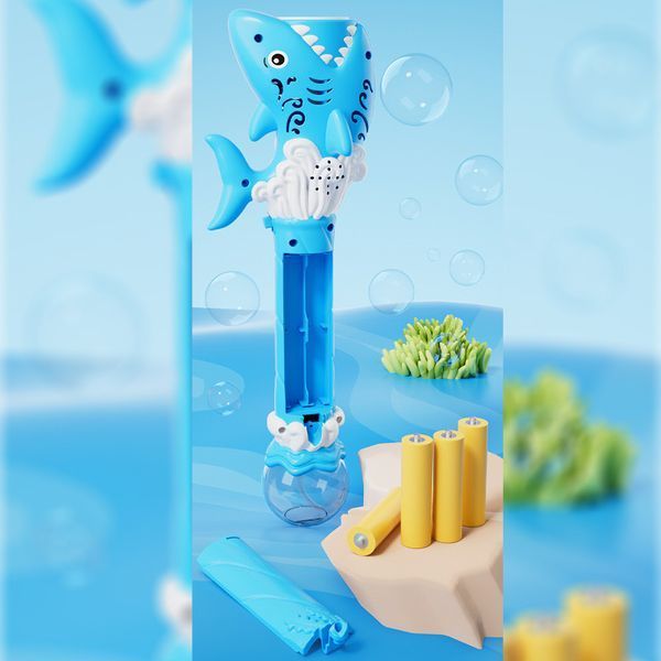 Уцінка Пістолет з мильними бульбашками H038 Shark + bottle 50ml 79756 фото