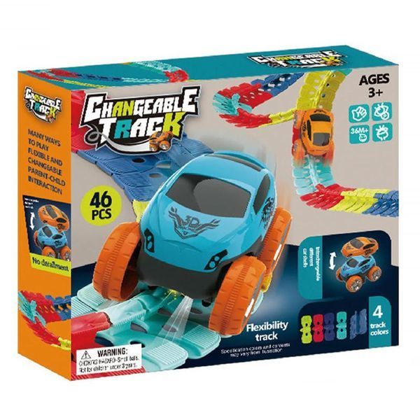 Інтерактивний трек з інерційною машинкою SHT 088 Changeable Trak (46pcs/1CAR) 79970 фото
