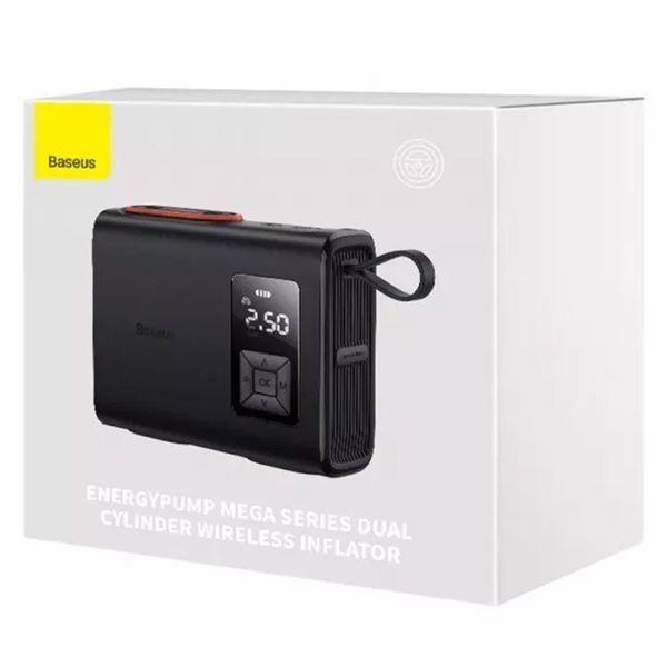 Автомобільний насос Baseus Mega EnergyPump Series Dual Cylinder 6000 mAh (CRNL060001) 79477 фото