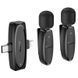 Петличний бездротовий мікрофон Hoco L15 Dual-mic clip-on wireless digital (Lightning/Type-C) 79056 фото 1