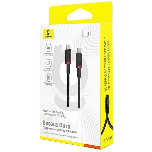 Дата кабель Baseus Dura Series Fast Charging Type-C to Type-C 100W (2m) (P10377803) 80561 фото