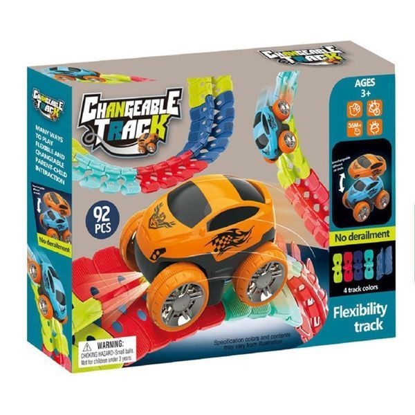 Інтерактивний трек з інерційною машинкою SHT 188 Changeable Trak (92pcs/1CAR) 79971 фото
