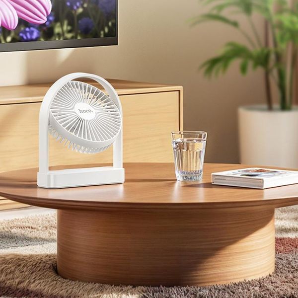 Уцінка Настільний вентилятор Hoco HX65 ultra-thin desktop fan 2000 mAh 80232 фото