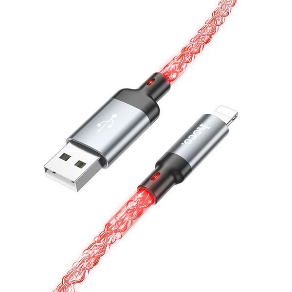 Дата кабель Hoco U112 Shine 2.4A USB to Lightning (1m) 71458 фото