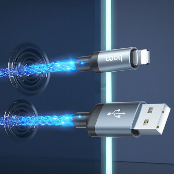 Дата кабель Hoco U112 Shine 2.4A USB to Lightning (1m) 71458 фото