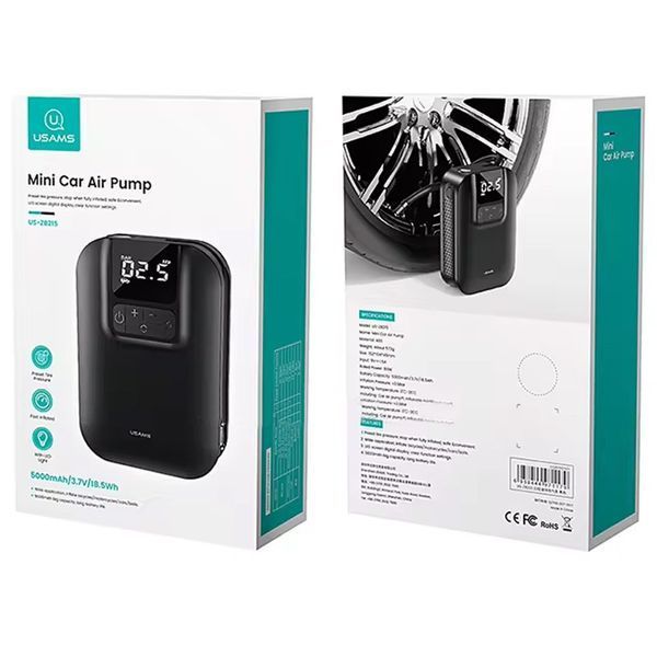 Портативний насос Usams US-ZB215 Mini Car Air Pump 70770 фото
