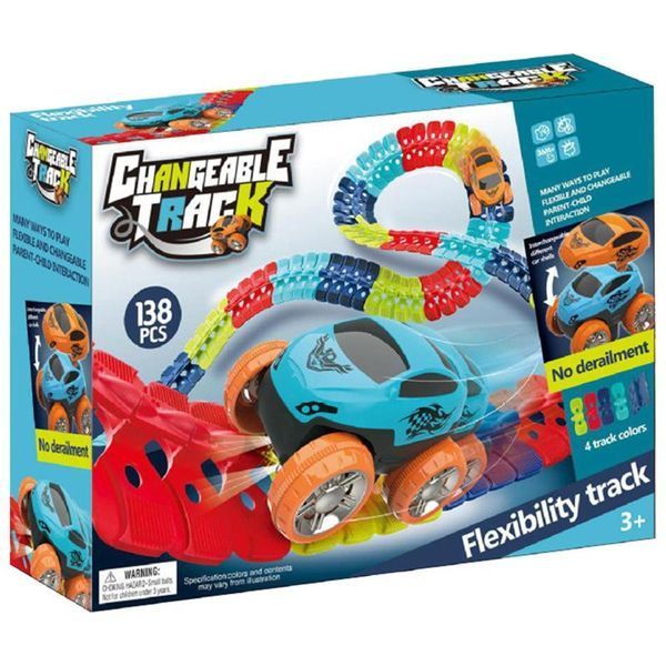 Інтерактивний трек з інерційною машинкою SHT 288 Changeable Trak (138pcs/1CAR) 79972 фото