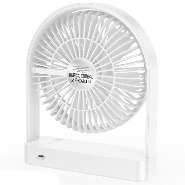 Уцінка Настільний вентилятор Hoco HX65 ultra-thin desktop fan 2000 mAh 80232 фото