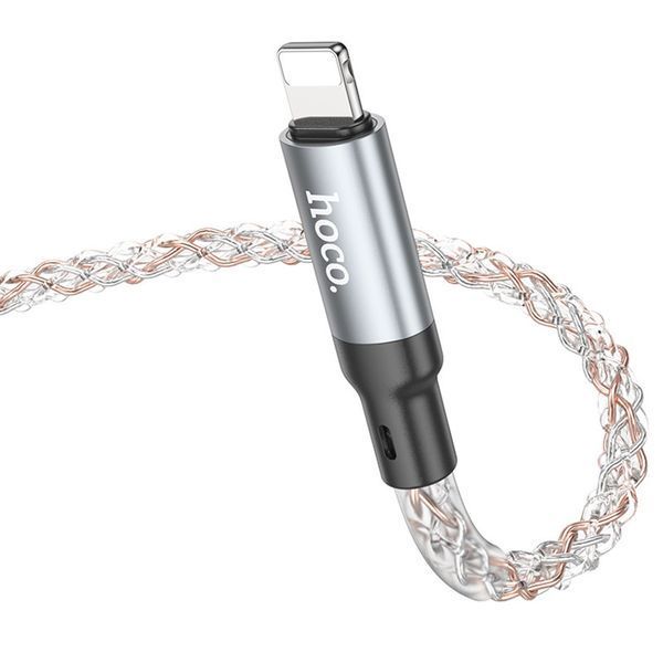 Дата кабель Hoco U112 Shine 2.4A USB to Lightning (1m) 71458 фото