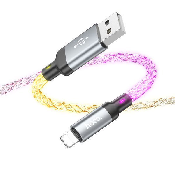 Дата кабель Hoco U112 Shine 2.4A USB to Lightning (1m) 71458 фото