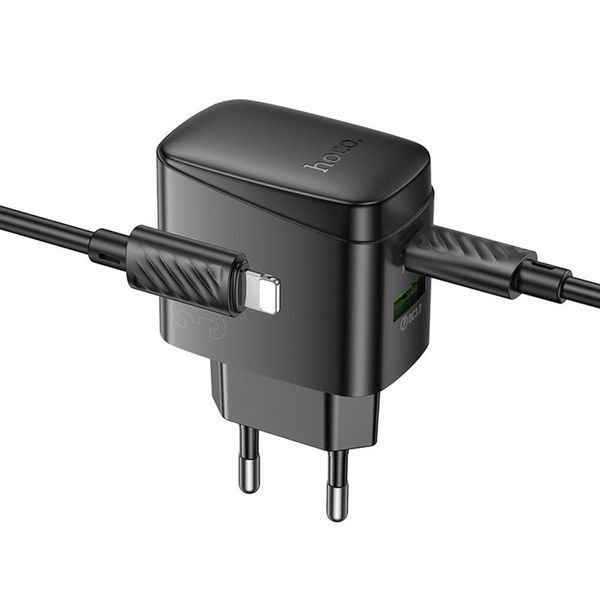 МЗП Hoco CS61A Bright PD30W+QC3.0 (1USB-A/1C) + кабель Type-C to Lightning 79065 фото