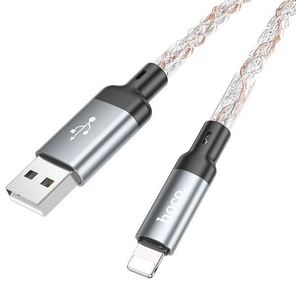 Дата кабель Hoco U112 Shine 2.4A USB to Lightning (1m) 71458 фото
