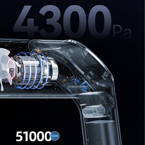 Портативний пилосос Usams US-ZB259 YAJ Series 4300Pa 4000mAh 70771 фото