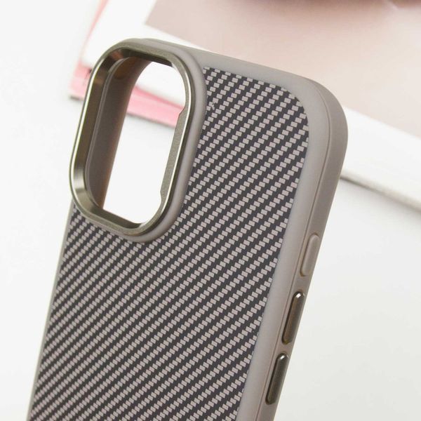 Чохол TPU+PC Carbon with MagSafe для Apple iPhone 16 (6.1") 73628 фото