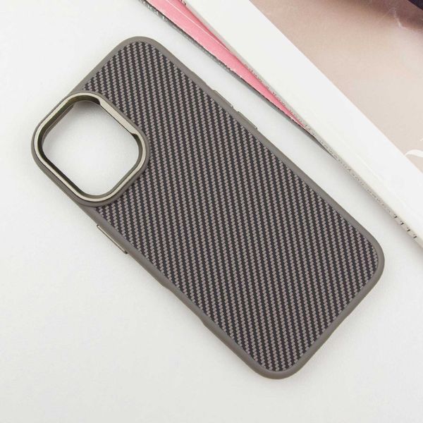 Чохол TPU+PC Carbon with MagSafe для Apple iPhone 16 (6.1") 73628 фото