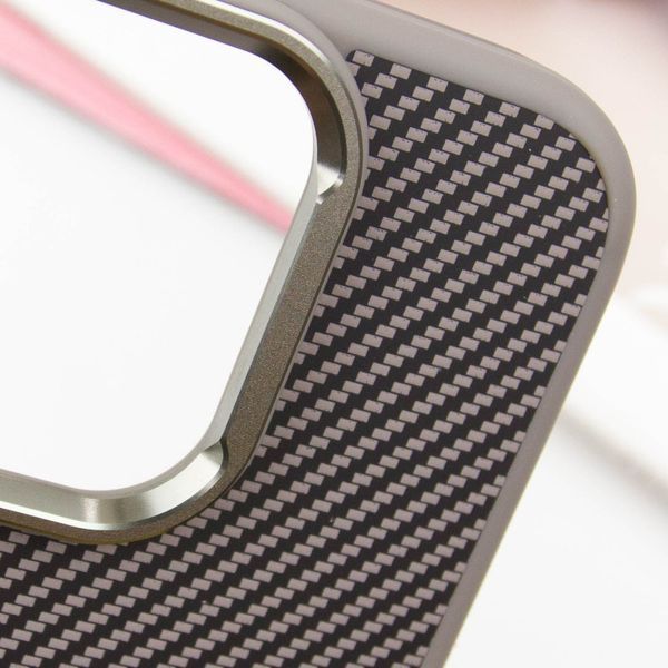 Чохол TPU+PC Carbon with MagSafe для Apple iPhone 16 (6.1") 73628 фото