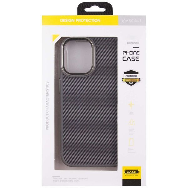 Чохол TPU+PC Carbon with MagSafe для Apple iPhone 16 (6.1") 73628 фото