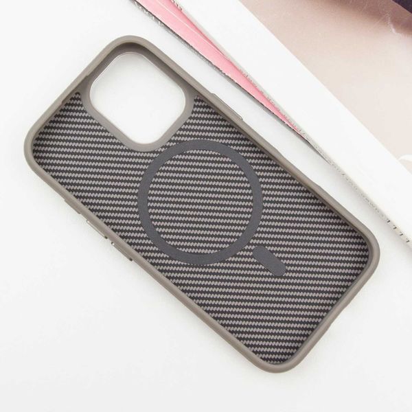 Чохол TPU+PC Carbon with MagSafe для Apple iPhone 16 (6.1") 73628 фото