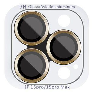 Уцінка Захисне скло Metal Classic на камеру (у упак.) для Apple iPhone 15 Pro (6.1")/15 Pro Max 76180 фото