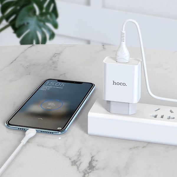 МЗП Hoco C81A Asombroso 2.1A (1USB-A) + кабель USB to Type-C 42360 фото