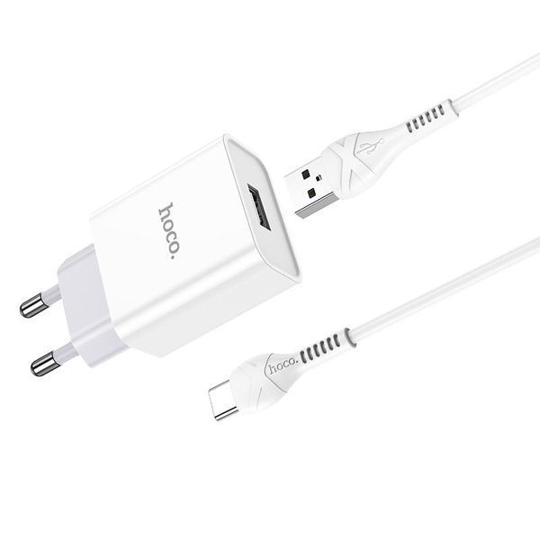 МЗП Hoco C81A Asombroso 2.1A (1USB-A) + кабель USB to Type-C 42360 фото