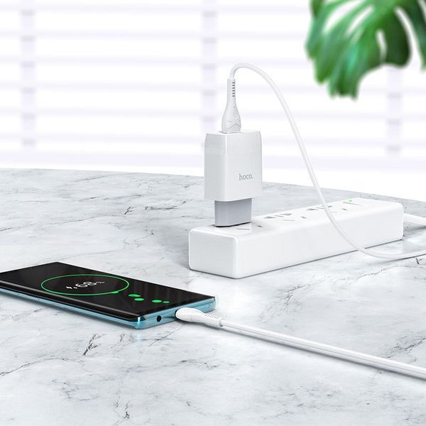 МЗП Hoco C72Q Glorious QC3.0 18W (1USB-A) + кабель USB to MicroUSB 41731 фото