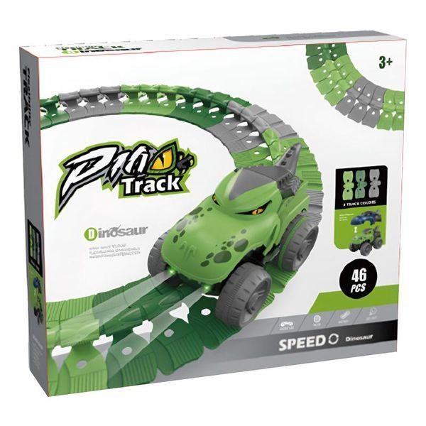 Інтерактивний трек з інерційною машинкою SHT 5510-8 Dino Trak (46pcs/1CAR) 79974 фото