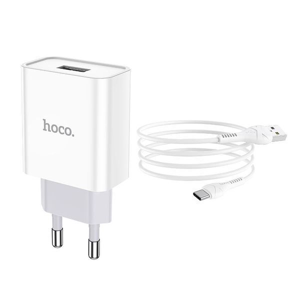 МЗП Hoco C81A Asombroso 2.1A (1USB-A) + кабель USB to Type-C 42360 фото