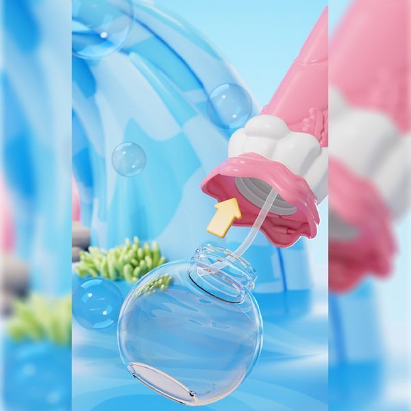 Пістолет з мильними бульбашками H038 Shark + bottle 50ml 78649 фото