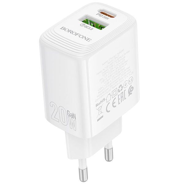 МЗП Borofone BN27 Fuente PD20W+QC3.0 (1USB-A/1C) 79269 фото