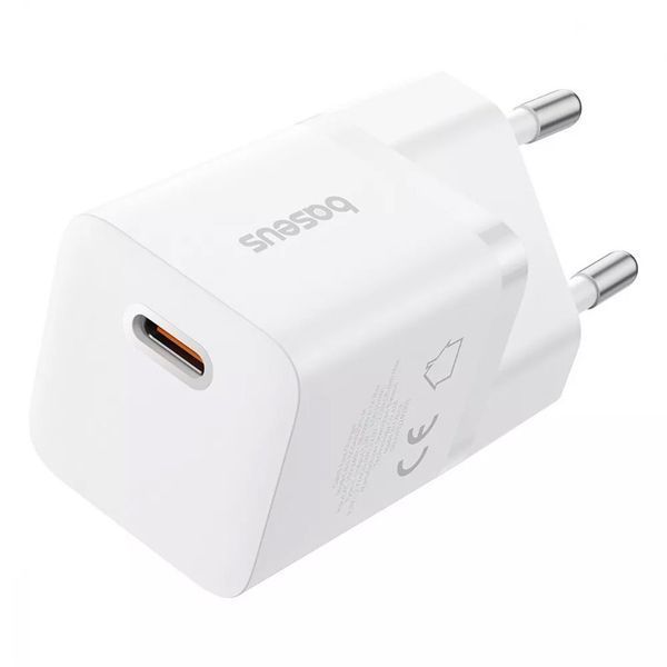МЗП Baseus GaN5 Fast Charger (mini) PD20W (1USB-C) + кабель Type-C to Type-C (P10110900113) 74727 фото