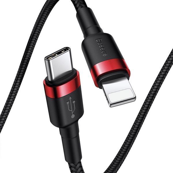 Дата кабель Baseus Cafule Type-C to Lightning PD 20W (1m) (CATLKLF) 63767 фото