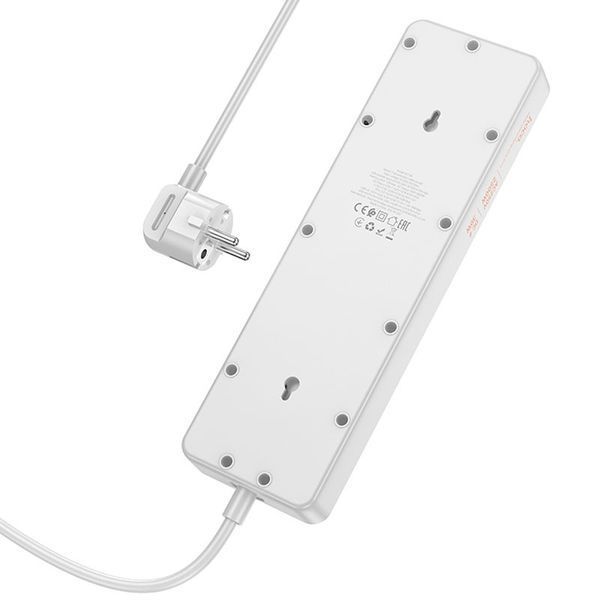 Подовжувач Hoco AC14A Rico PD30W (3USB-A/1C/5xSocket) (1.5m) 77129 фото