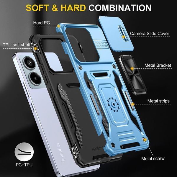 Ударостійкий чохол Camshield Army Ring для Xiaomi Poco X6 / Note 13 Pro 5G 72805 фото